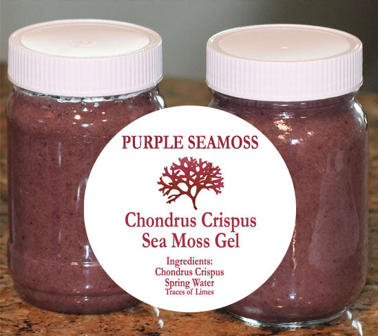 Purple Seamoss Gel 32 Ounces - Free Overnight Shipping - Healthy Herb Diet